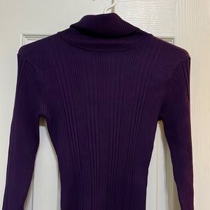 Long, Purple, Turtle Neck Top : Grane